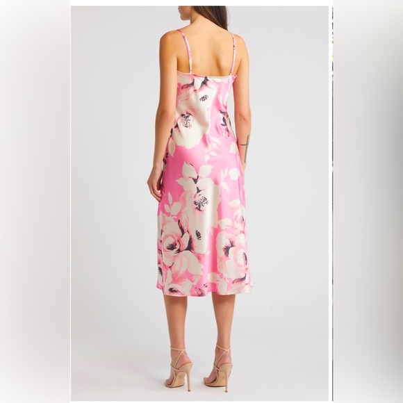 Lulus-Floral Pink Slipdress- size XS-Garden Sweatheart style-NWT-Retail $89 - Picture 3 of 11